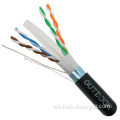 24AWG Waterproof and PE Jacket CAT6 Outdoor LAN Cable with Low Frequency